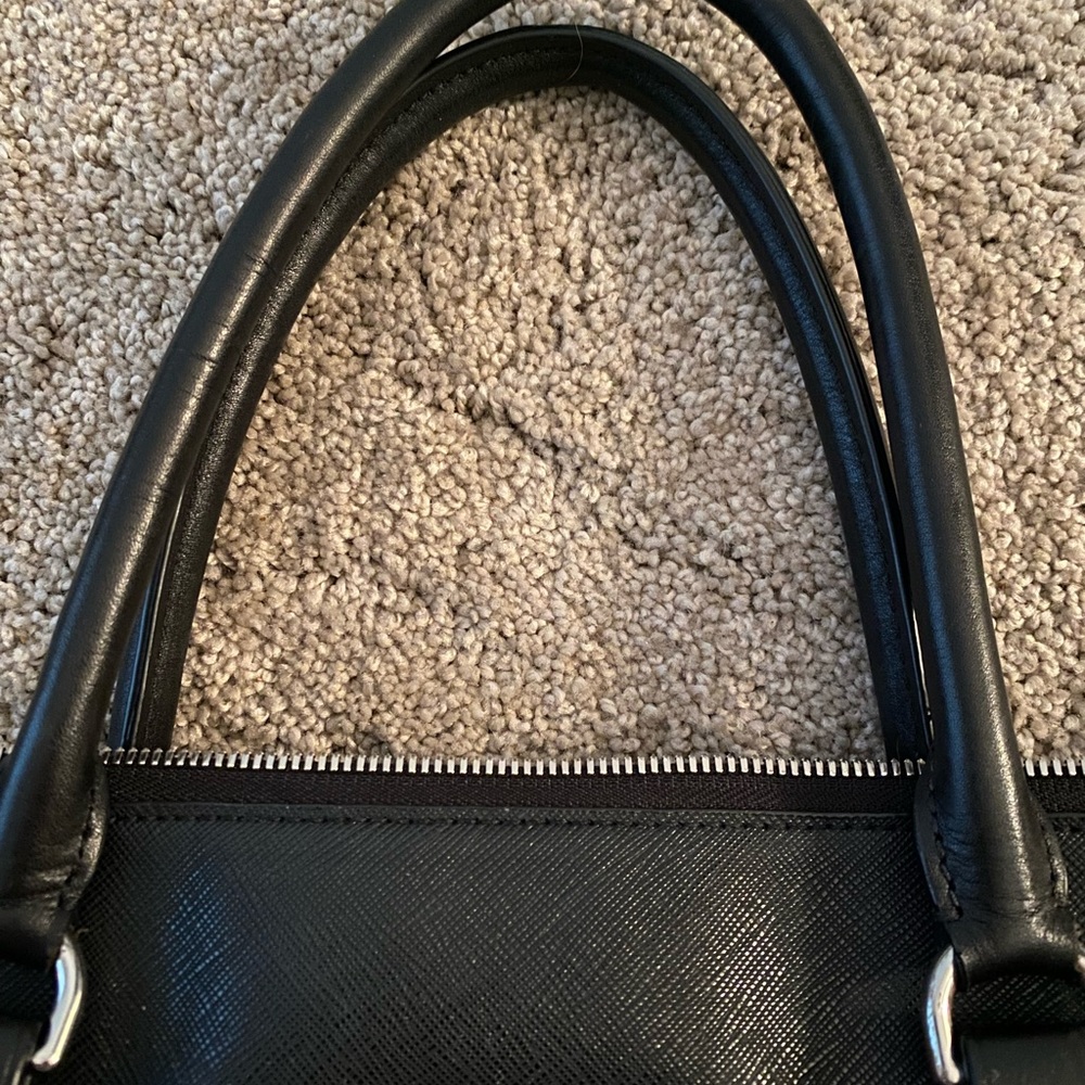 Tumi Black Leather Laptop Tote - Picture 8 of 13